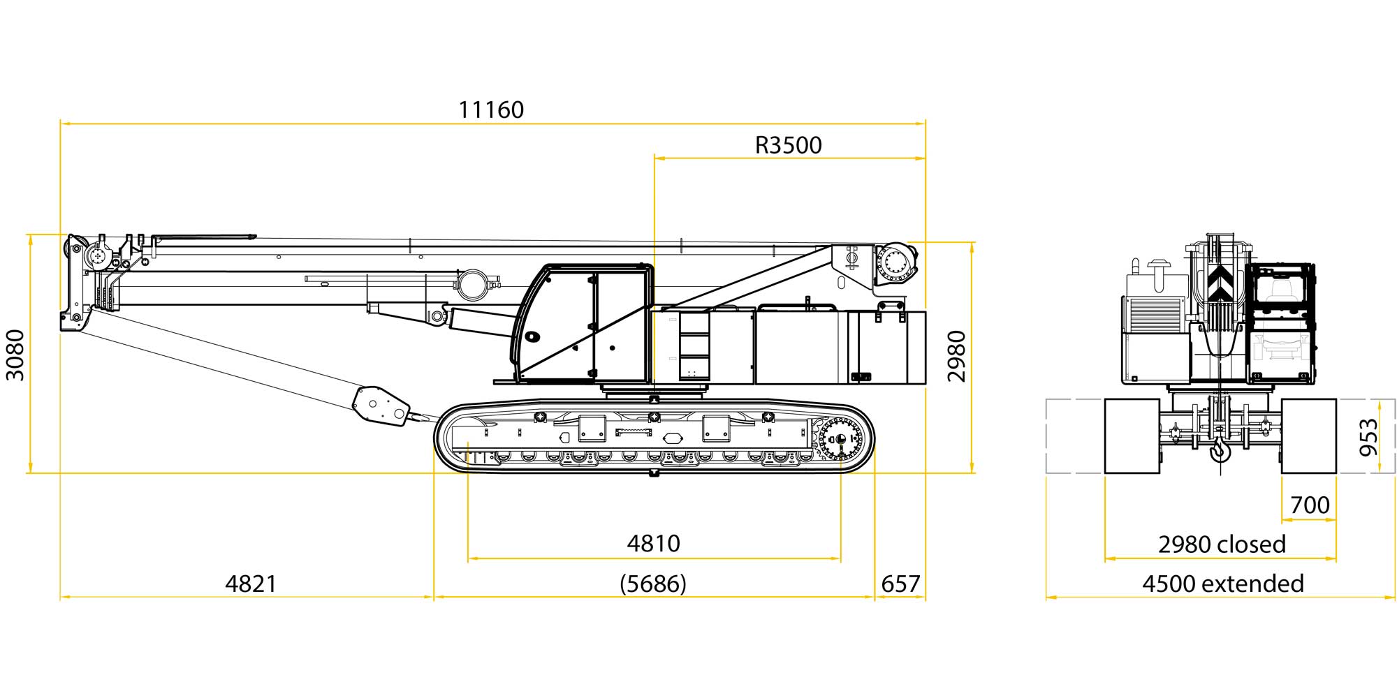 Marchetti Autogru Crawler crane CW 45.32L