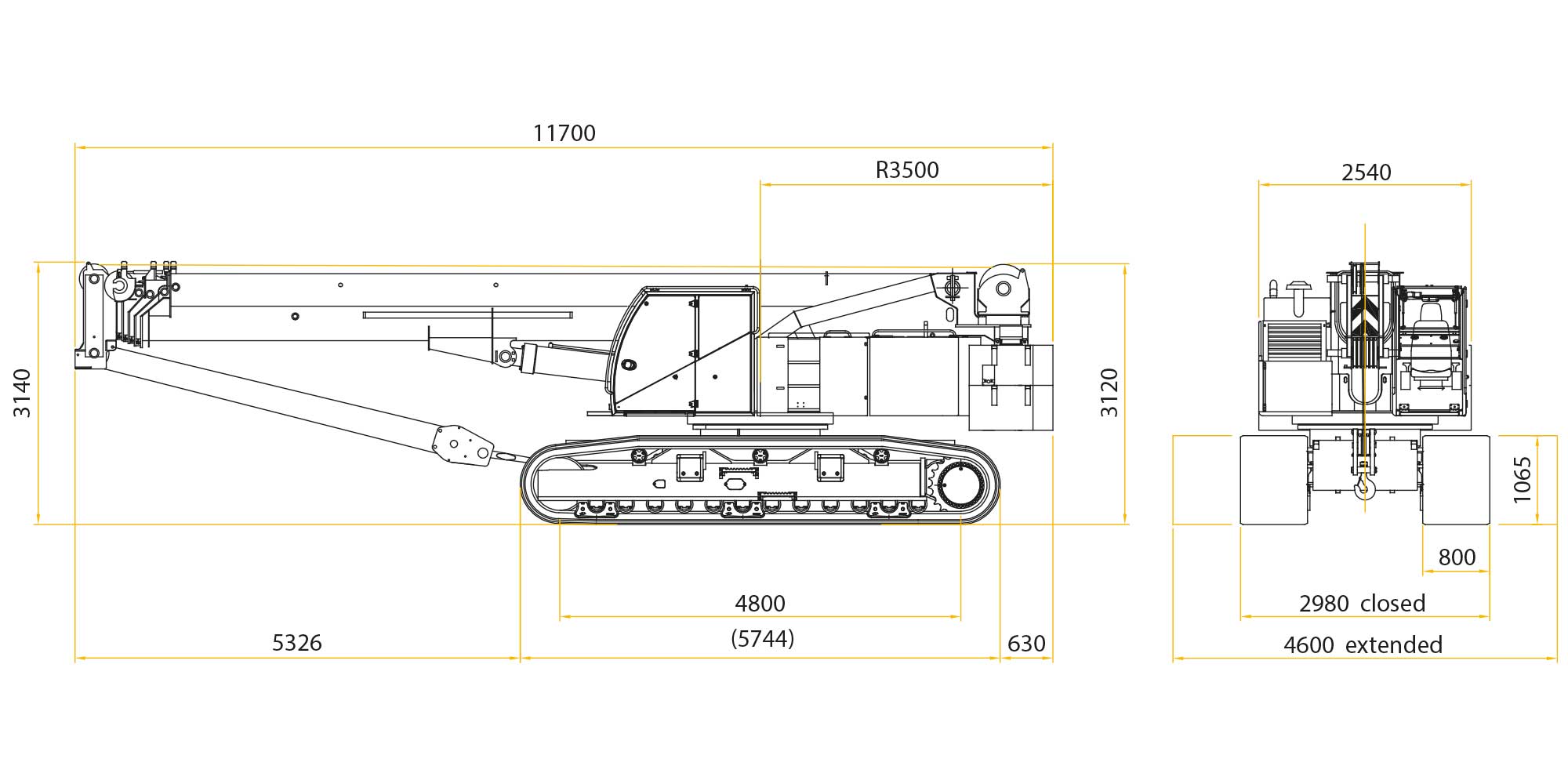 Marchetti Autogru Crawler crane CW 65.40L