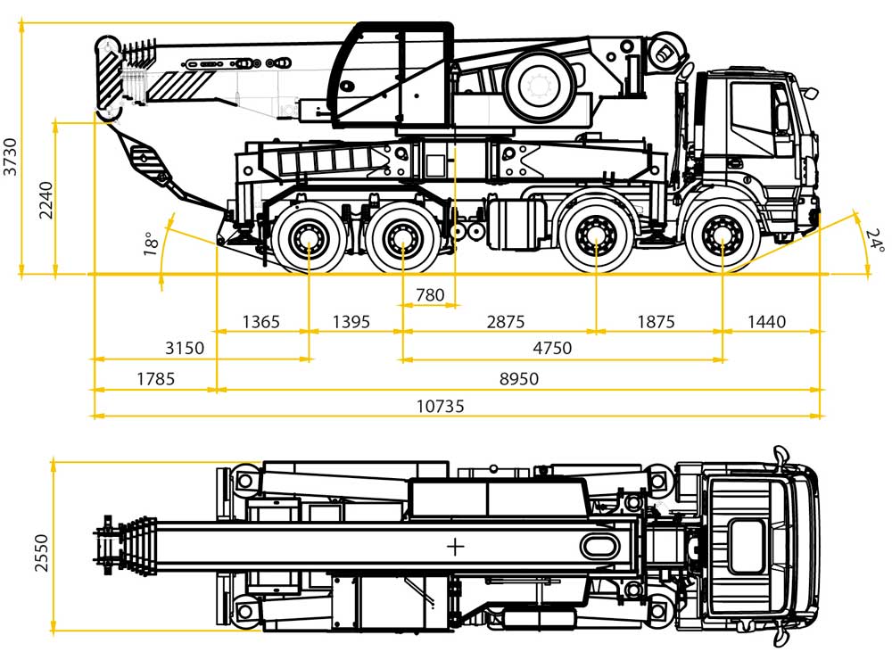 Marchetti Autogru Truck Mounted crane MTK 1006